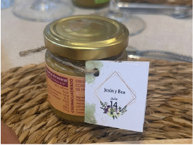 Detalles de boda originales con crema de pistacho artesanal